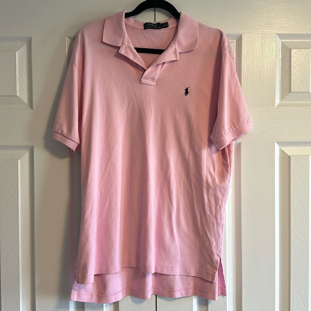 POLO Ralph Lauren Men’s Pink Short-sleeve Polo Shirt Size L